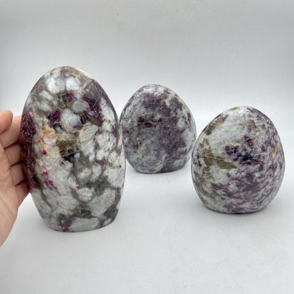 Lot de 3 Formes Libres - Tourmaline Rose n°3