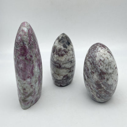 Lot de 3 Formes Libres - Tourmaline Rose n°4