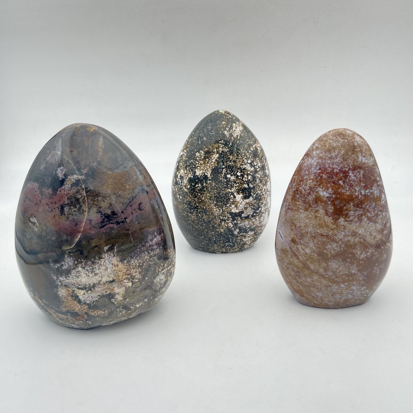 Lot de 3 Formes Libres - Jaspe Océan / Orbiculaire n°1