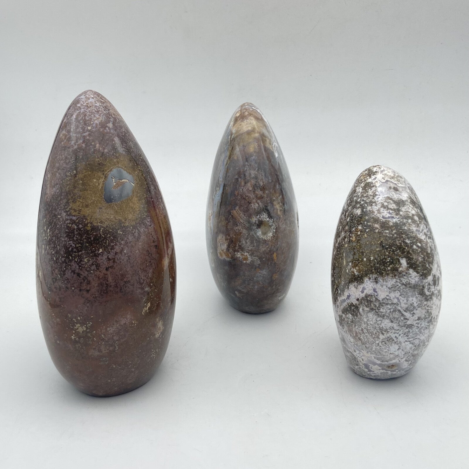 Lot de 3 Formes Libres - Jaspe Océan / Orbiculaire n°3