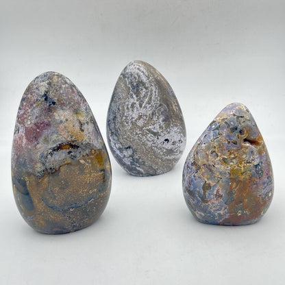 Lot de 3 Formes Libres - Jaspe Océan / Orbiculaire n°5