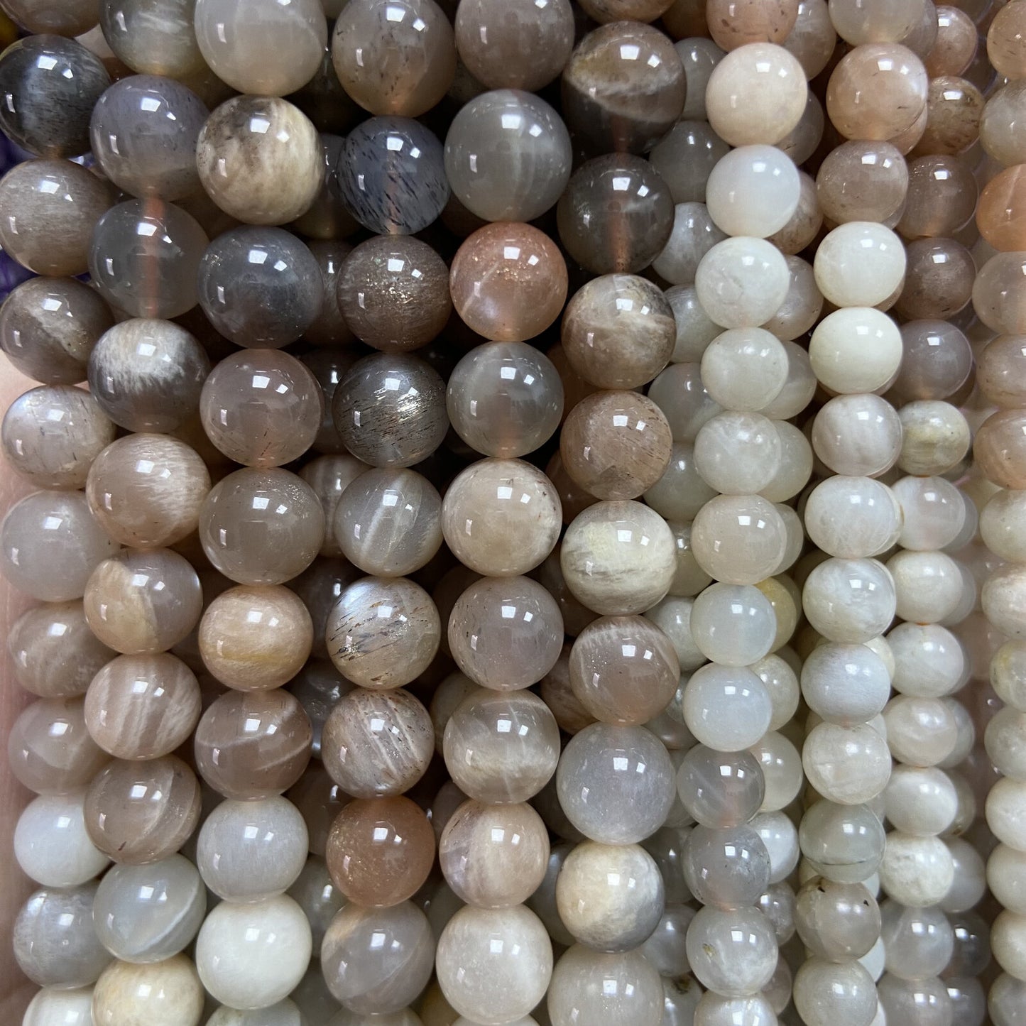 Rang - Pierre de Lune Multicolore (6 mm)