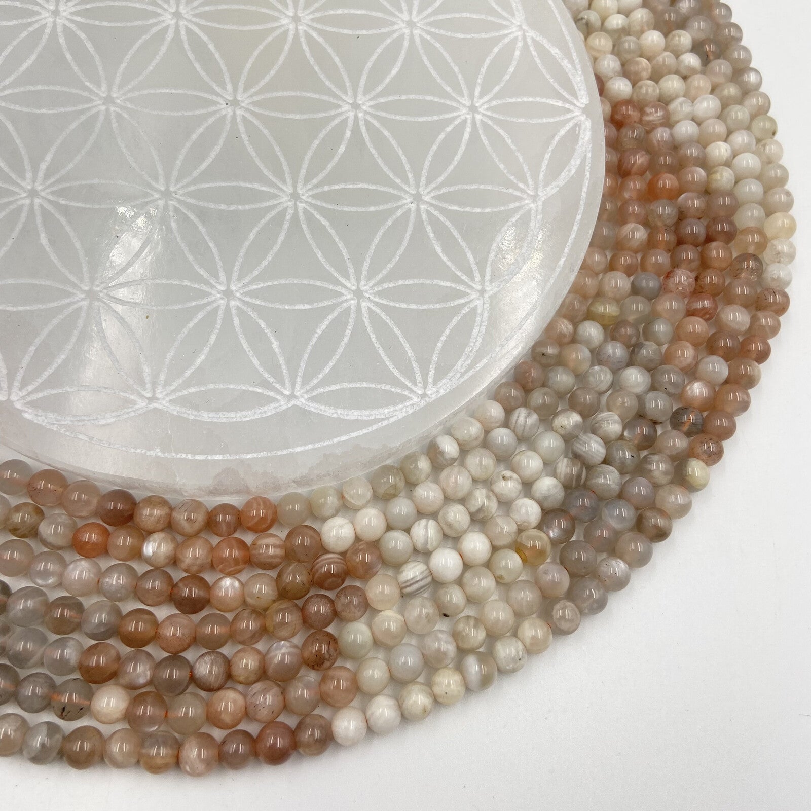 Rang - Pierre de Lune Multicolore (6 mm)