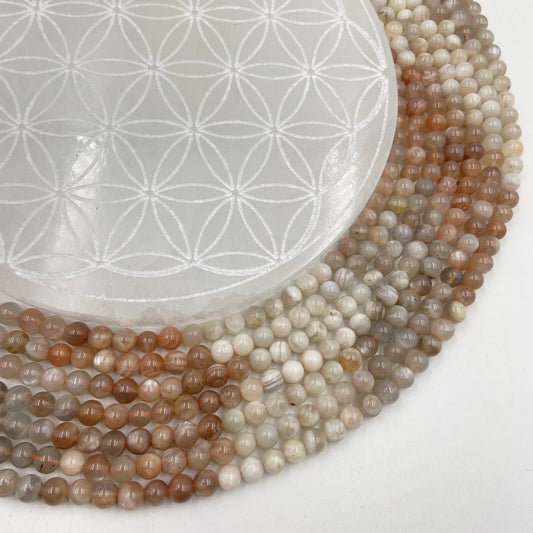 Rang - Pierre de Lune Multicolore (6 mm)