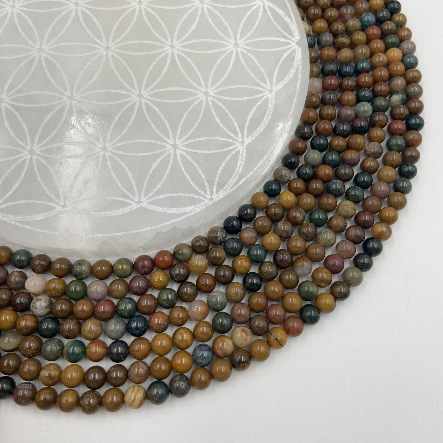 Rang - Jaspe Polychrome / Océan (6 mm)