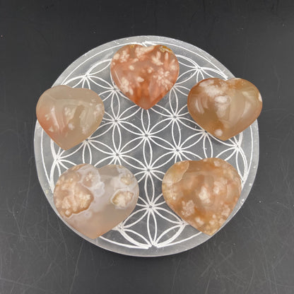 Petit Coeur - Agate Fleur (Sakura) - Taille M