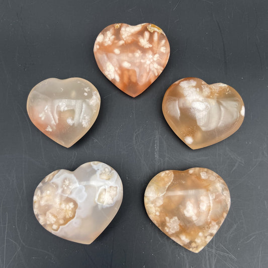 Petit Coeur - Agate Fleur (Sakura) - Taille M