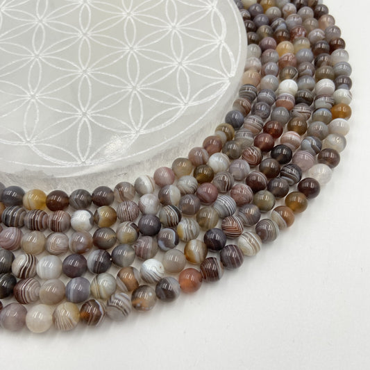 Rang - Agate du Botswana (8 mm)