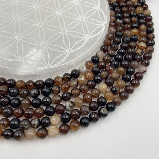 Rang - Agate à bandes Naturelles (8 mm)