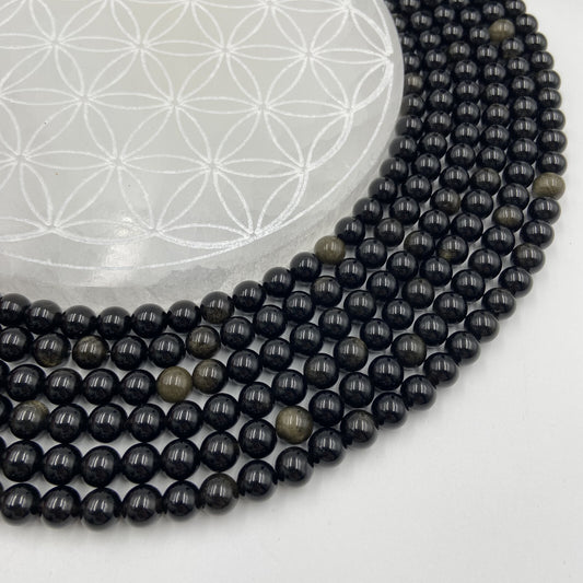 Rang - Obsidienne Dorée (8 mm)