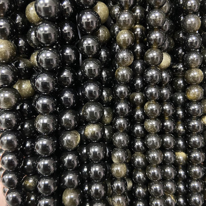 Rang - Obsidienne Dorée (8 mm)