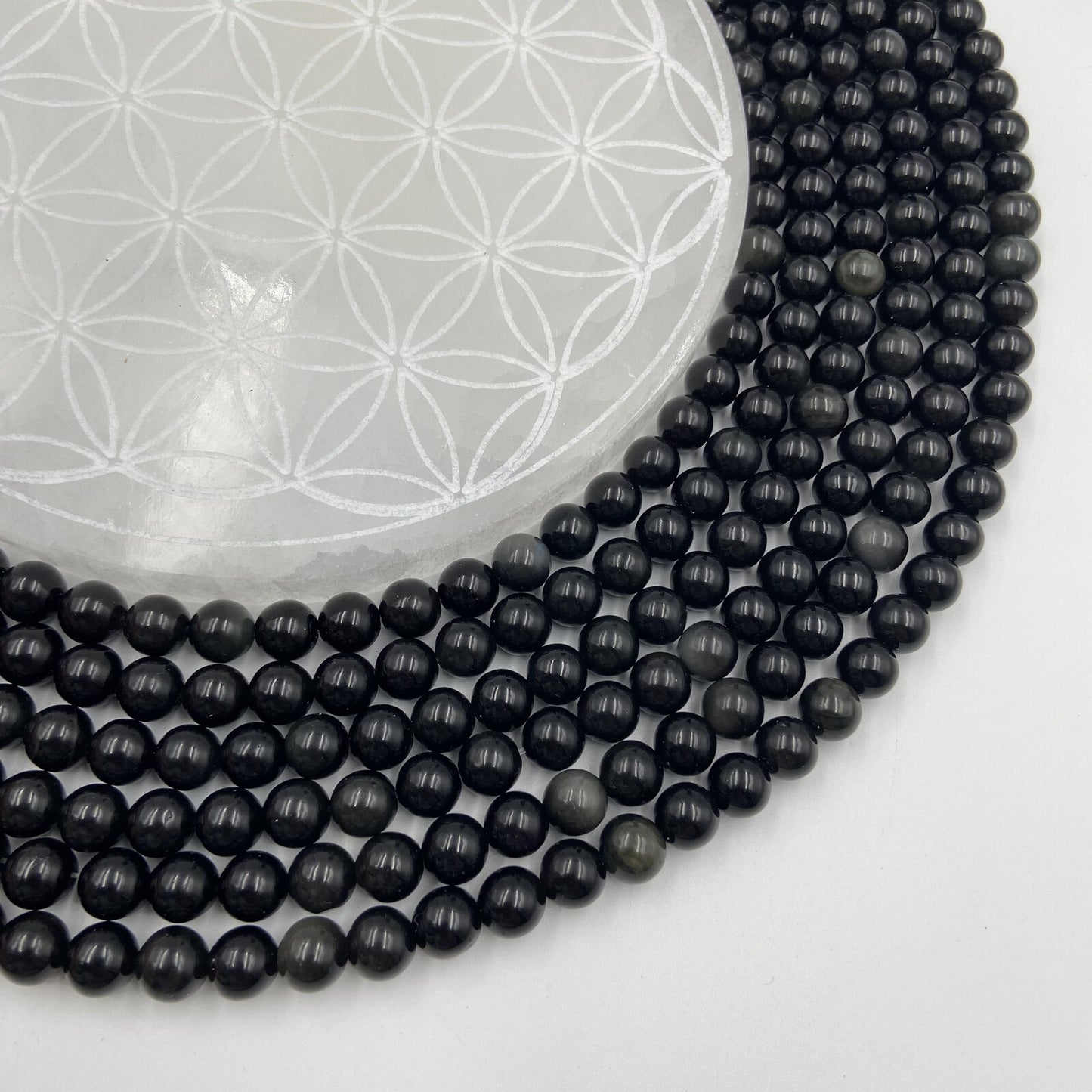 Rang - Obsidienne Noire / Arc-en-ciel (8 mm)