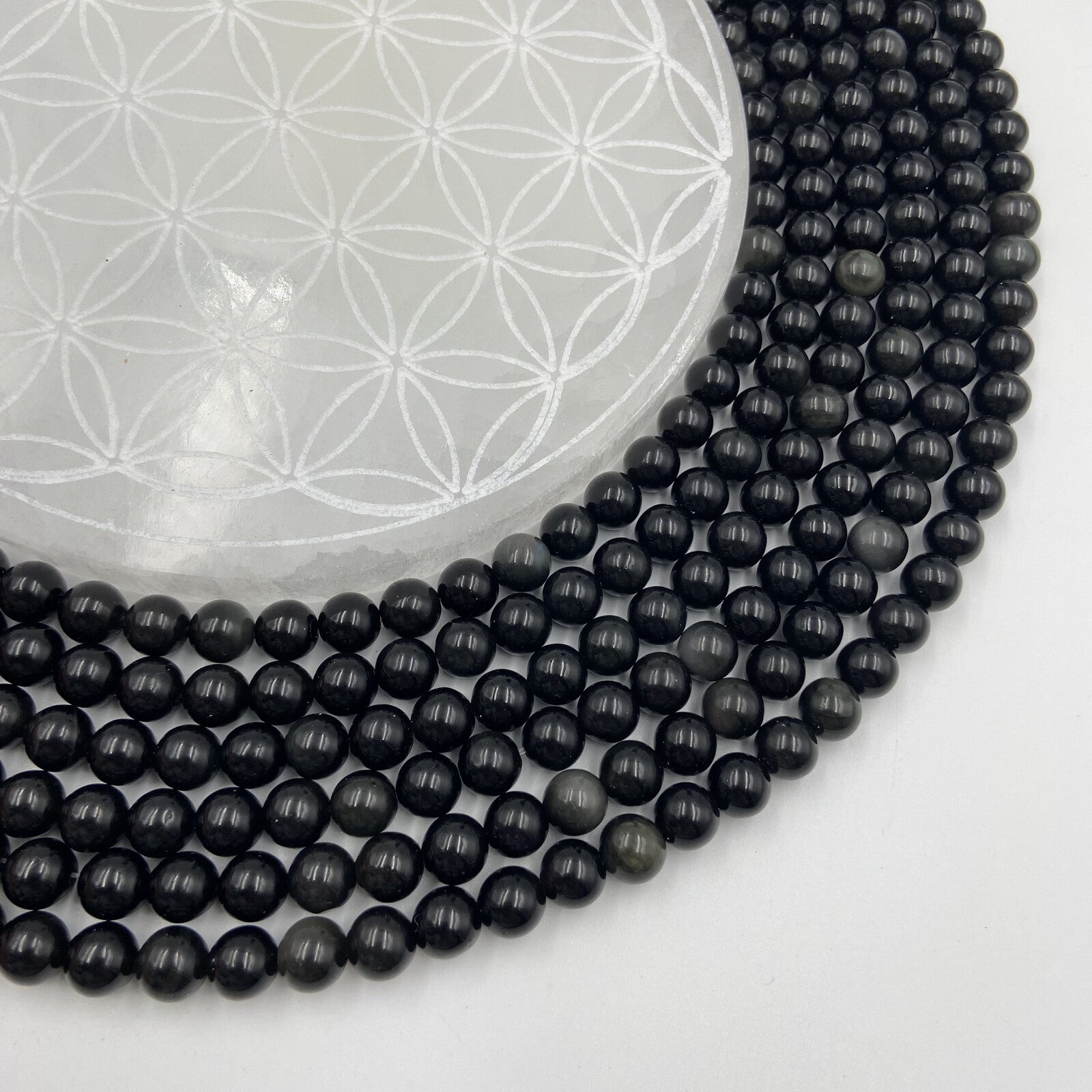 Rang - Obsidienne Noire / Arc-en-ciel (8 mm)