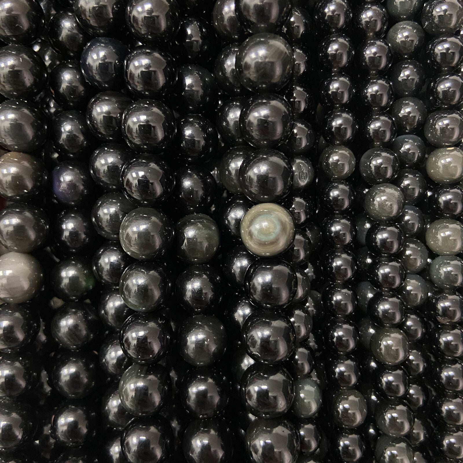 Rang - Obsidienne Noire / Arc-en-ciel (8 mm)