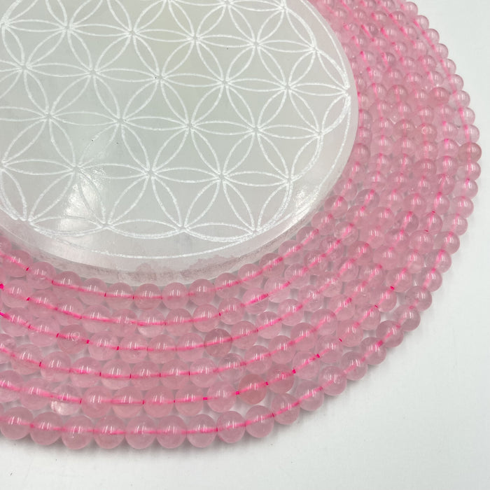 Rang de perles - Quartz Rose (8 mm)