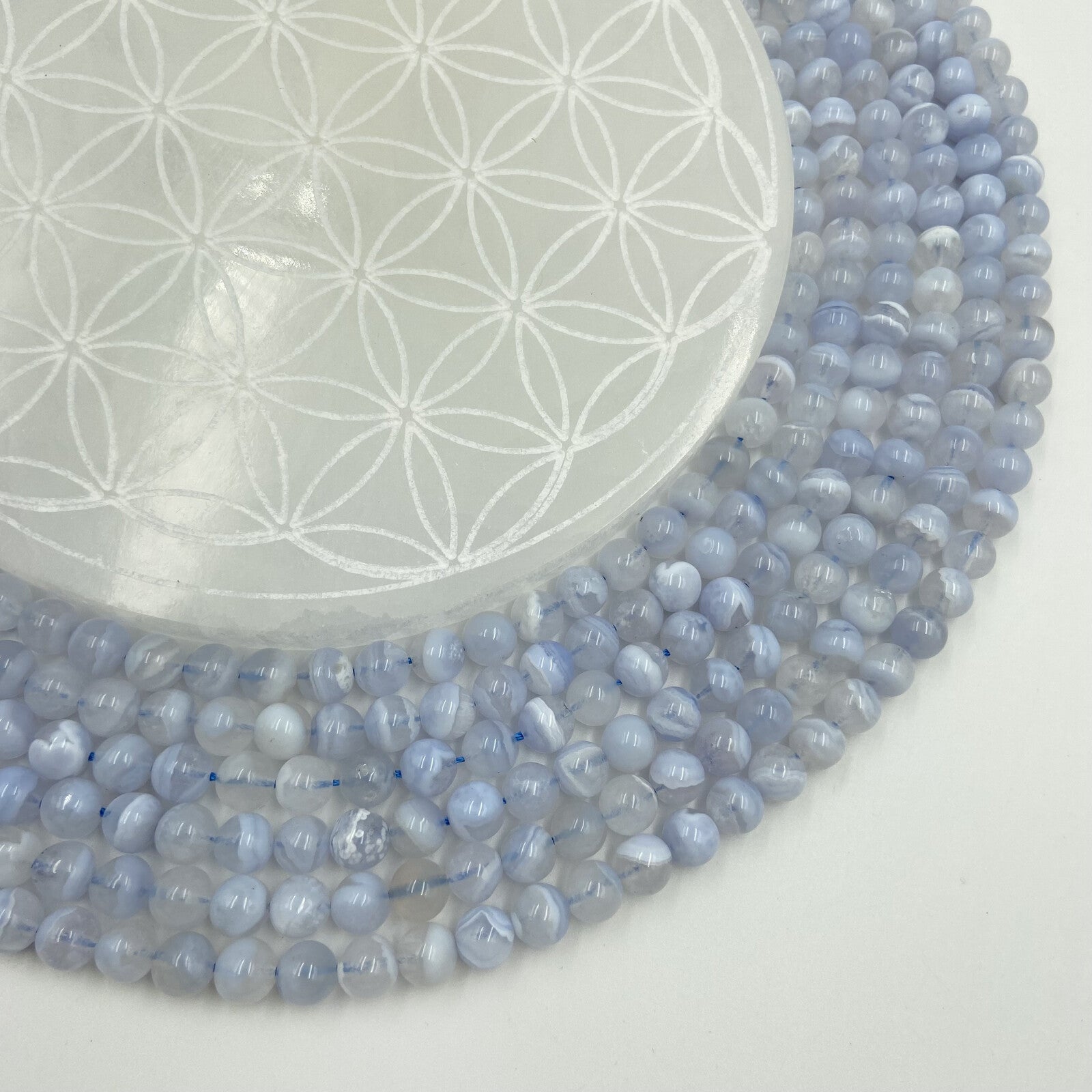 Rang - Calcédoine / Agate Blue Lace (8 mm)