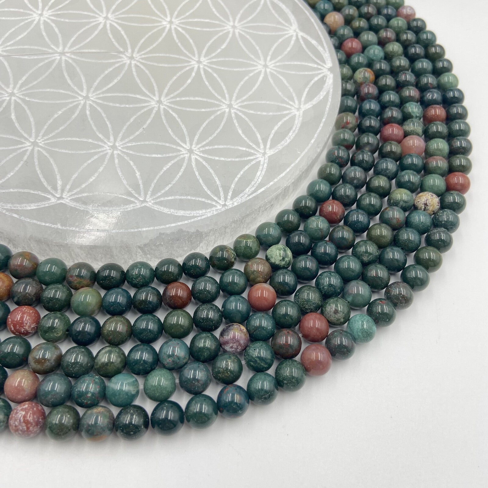 Rang - Jaspe Héliotrope / Jaspe Sanguin (8 mm)