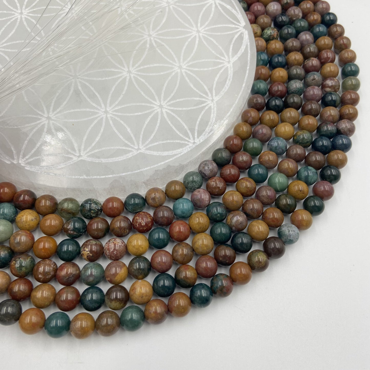 Rang - Jaspe Polychrome / Océan (8 mm)