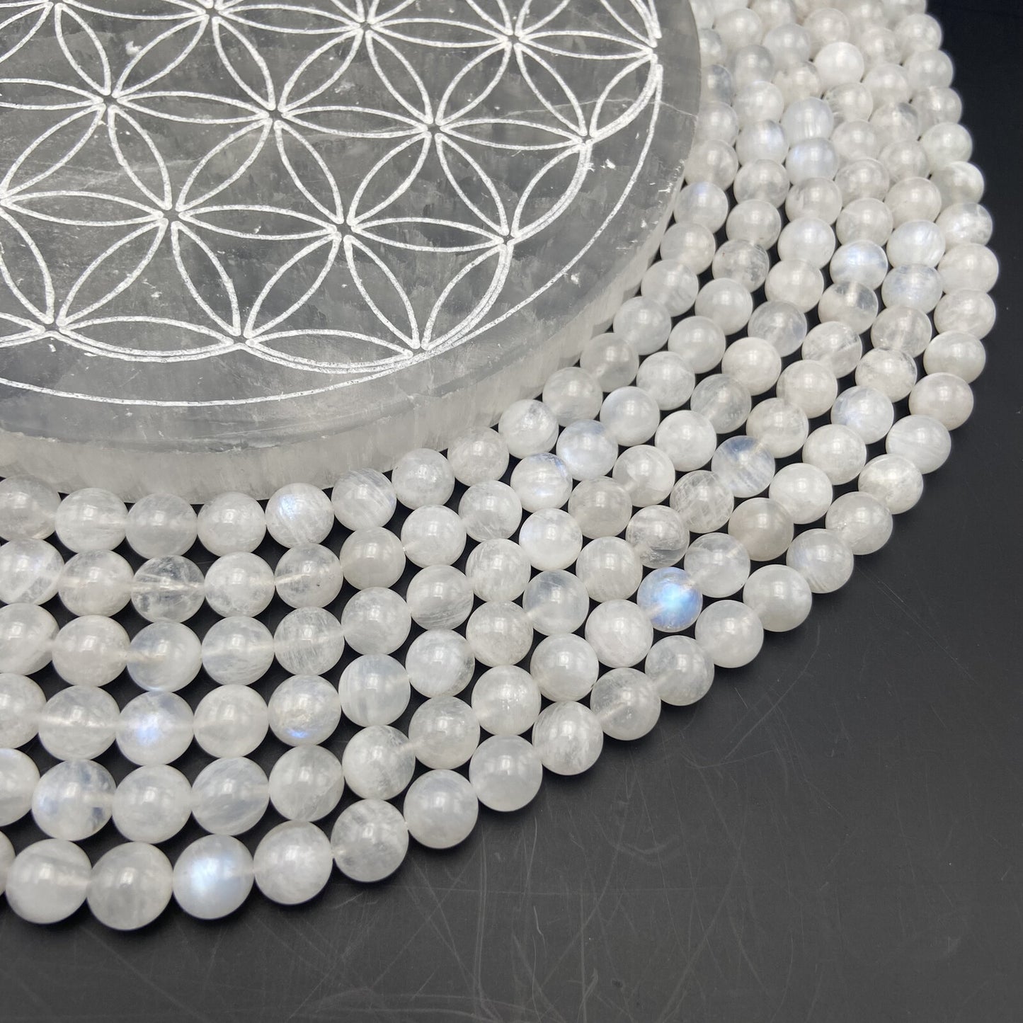 Rang - Pierre de Lune Transparente EXTRA (8 mm)