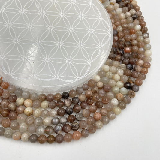 Rang - Pierre de Lune Multicolore (8 mm)