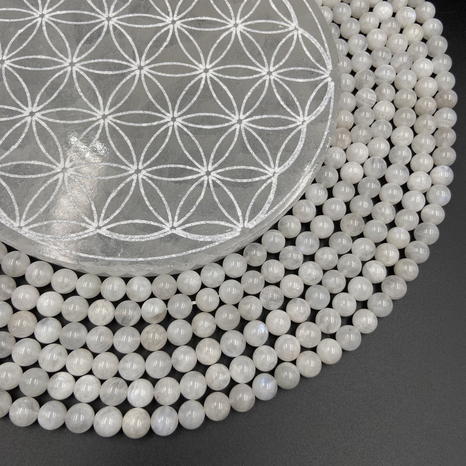 Rang - Pierre de Lune Transparente (8 mm)