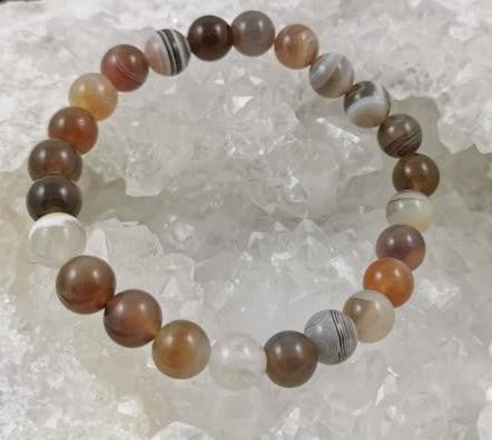 Bracelet - Agate du Botswana (8 mm)