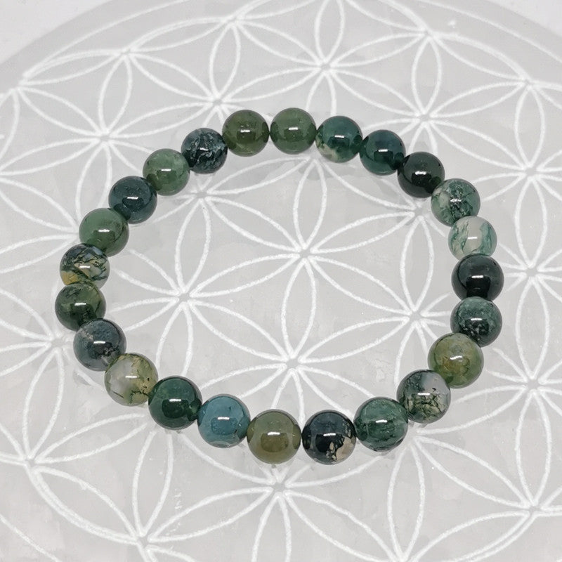 Bracelet - Agate Mousse (8 mm)