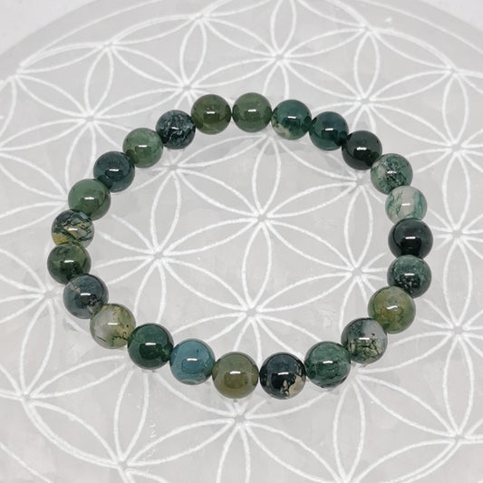 Bracelet - Agate Mousse (8 mm)