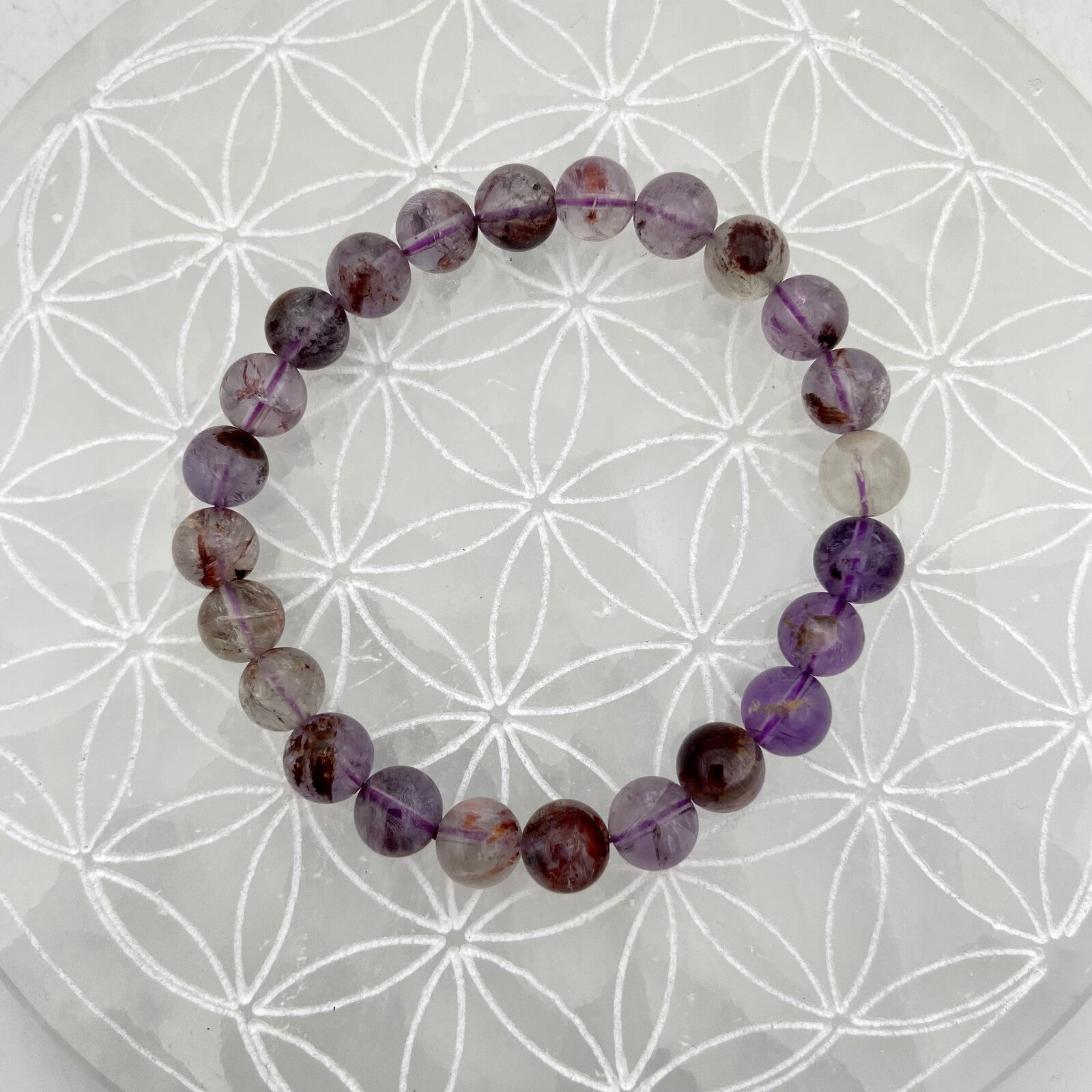 Bracelet - Améthyste Fantôme / Super Seven (8 mm)