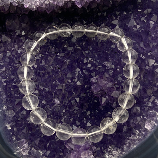Bracelet - Cristal de Roche (8 mm)
