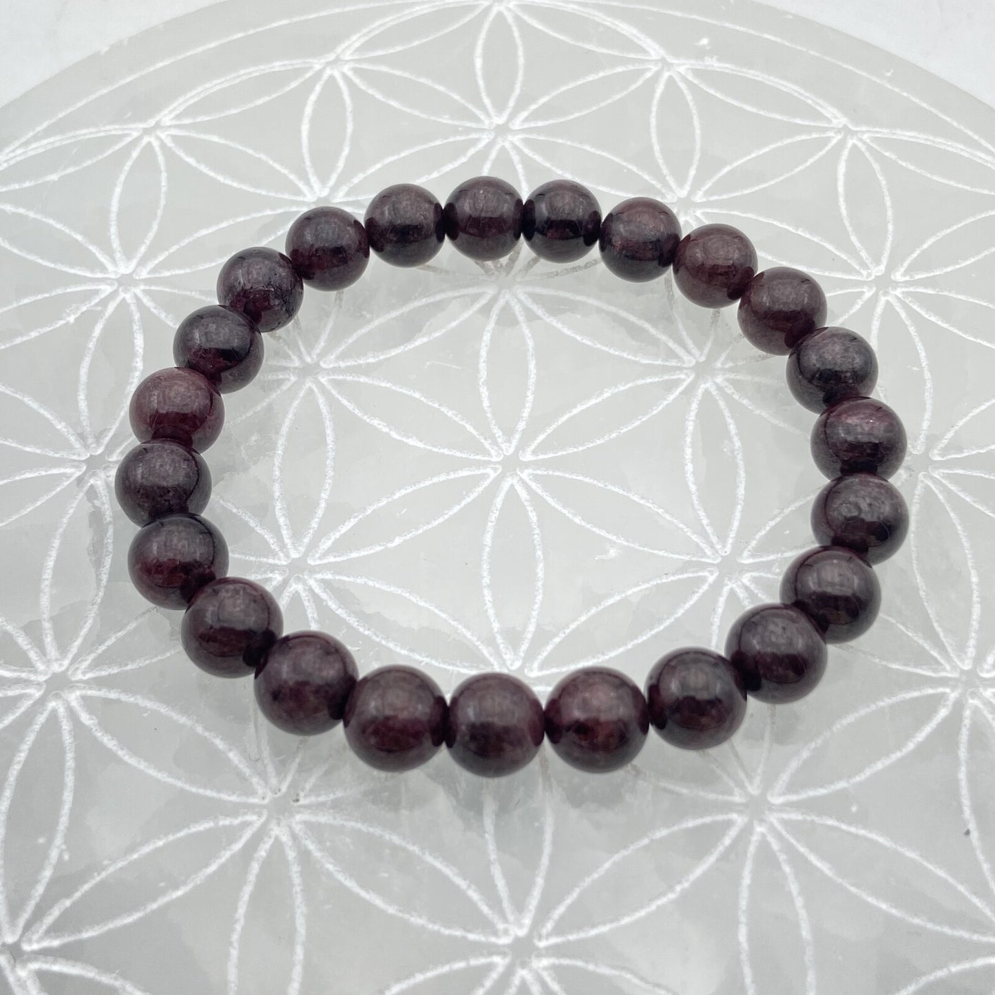 Bracelet - Grenat (8 mm)