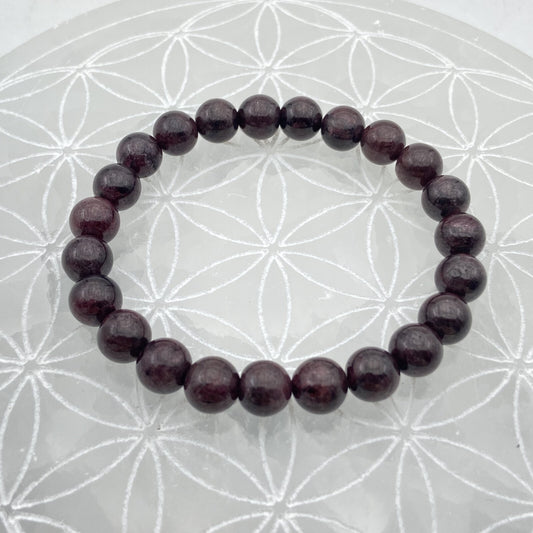 Bracelet - Grenat (8 mm)