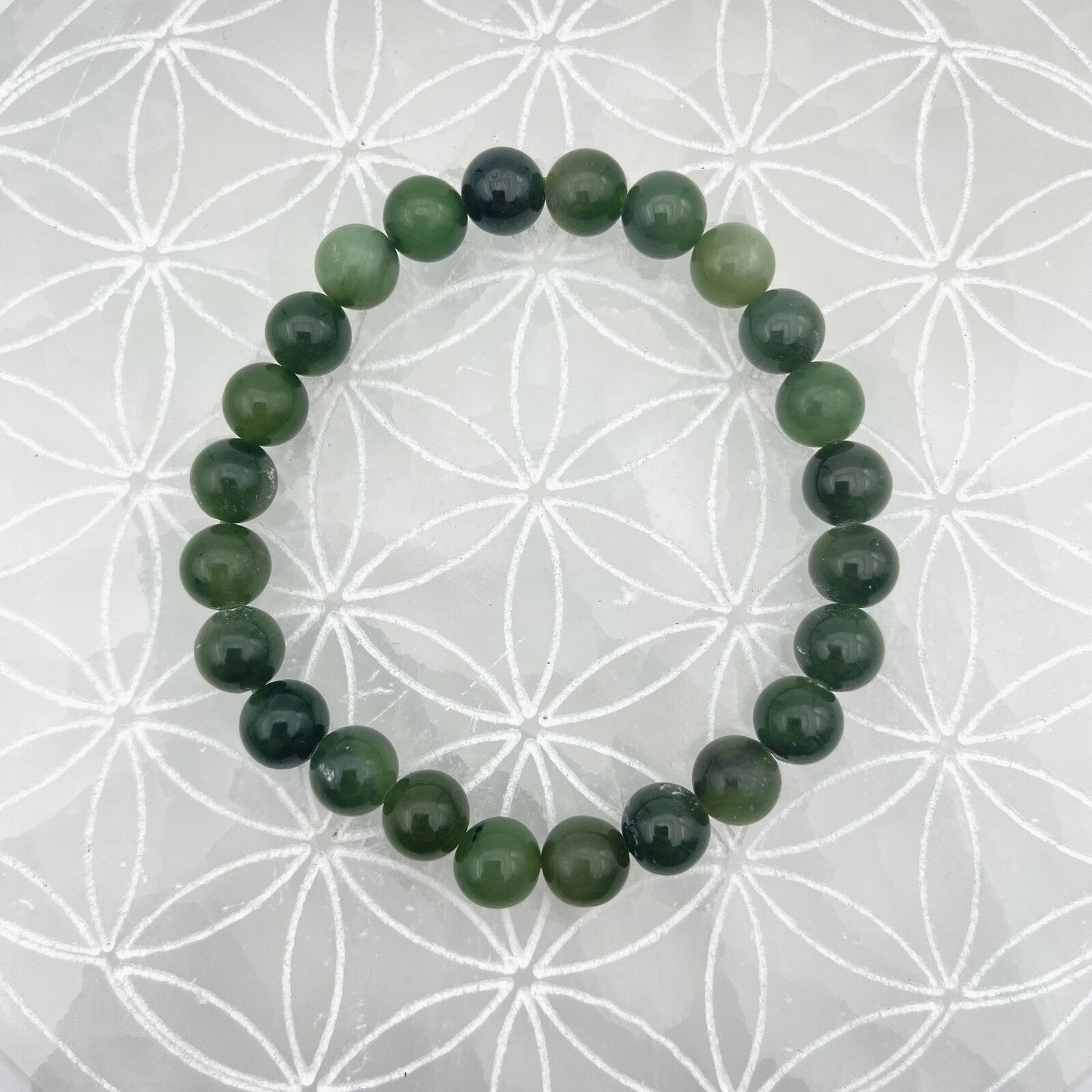 Bracelet - Jade Néphrite (8 mm)