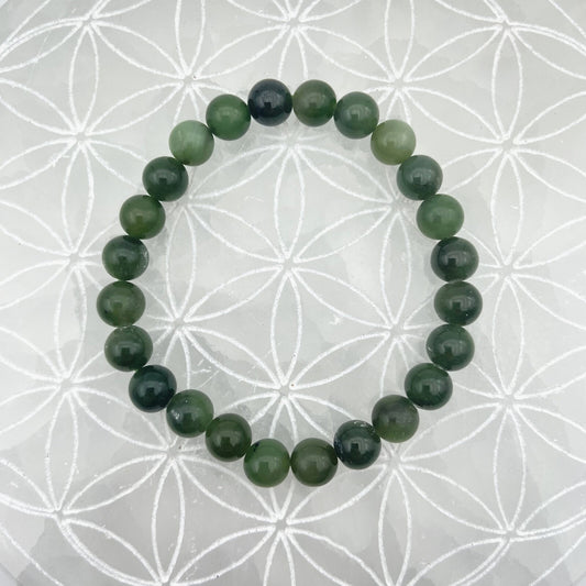 Bracelet - Jade Néphrite (8 mm)