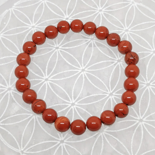 Bracelet - Jaspe Rouge (8 mm)