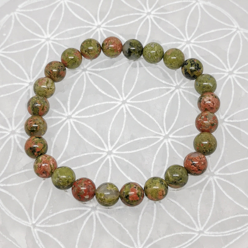 Bracelet - Jaspe Unakite (8 mm)