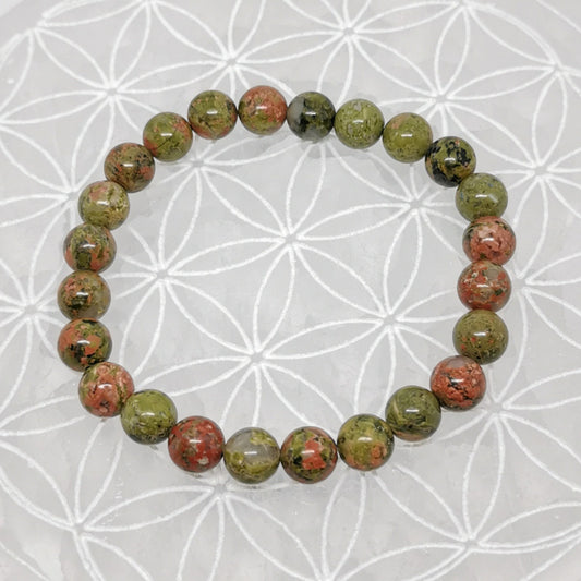 Bracelet - Jaspe Unakite (8 mm)