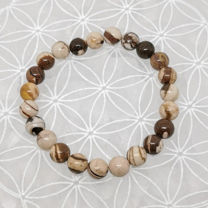 Bracelet - Jaspe Zèbre (8 mm)