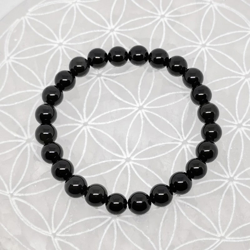 Bracelet - Obsidienne Noire (8 mm)