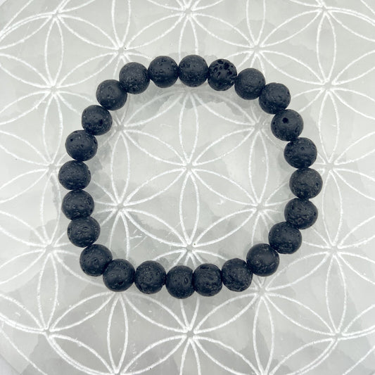 Bracelet - Pierre de Lave (8 mm)