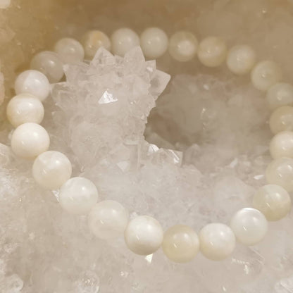 Bracelet - Pierre de Lune Opaque (8 mm)