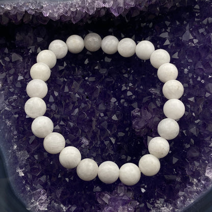 Bracelet - Pierre de Lune Opaque (8 mm)