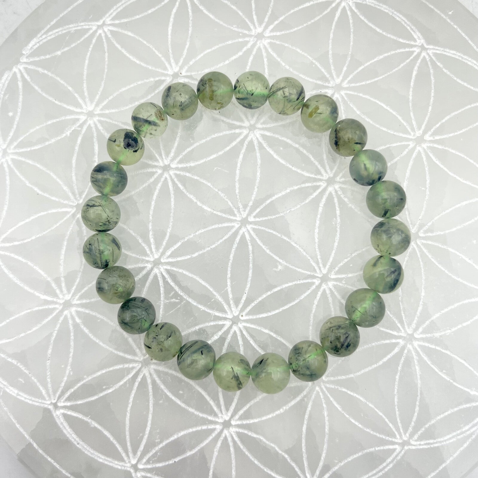 Bracelet - Préhnite / Épidote (8 mm)