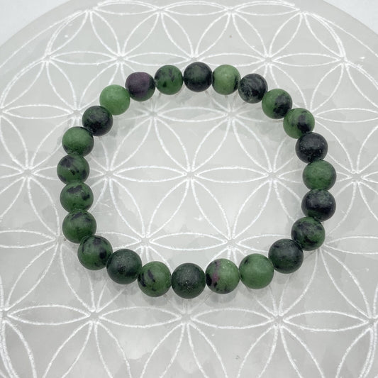 Bracelet - Rubis / Zoïsite (8 mm)