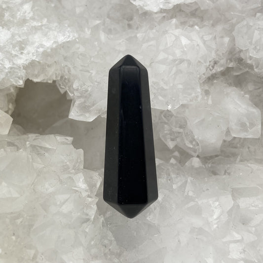 Pointe Biterminée - Obsidienne Noire