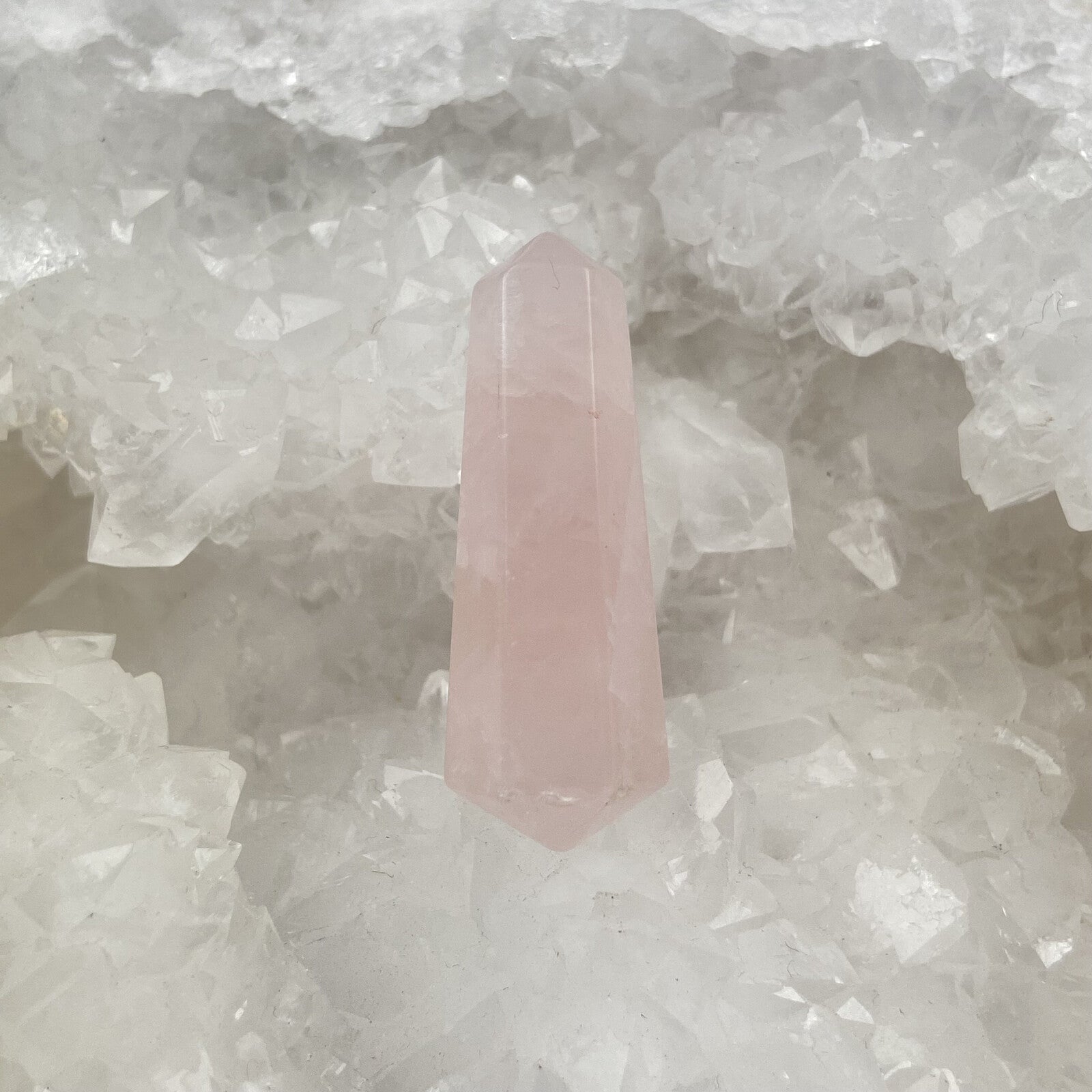 Pointe Biterminée - Quartz Rose