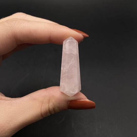 Pointe Biterminée - Quartz Rose