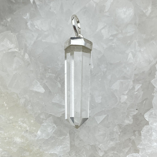 Pendentif Argent - Pointe Cristal de Roche