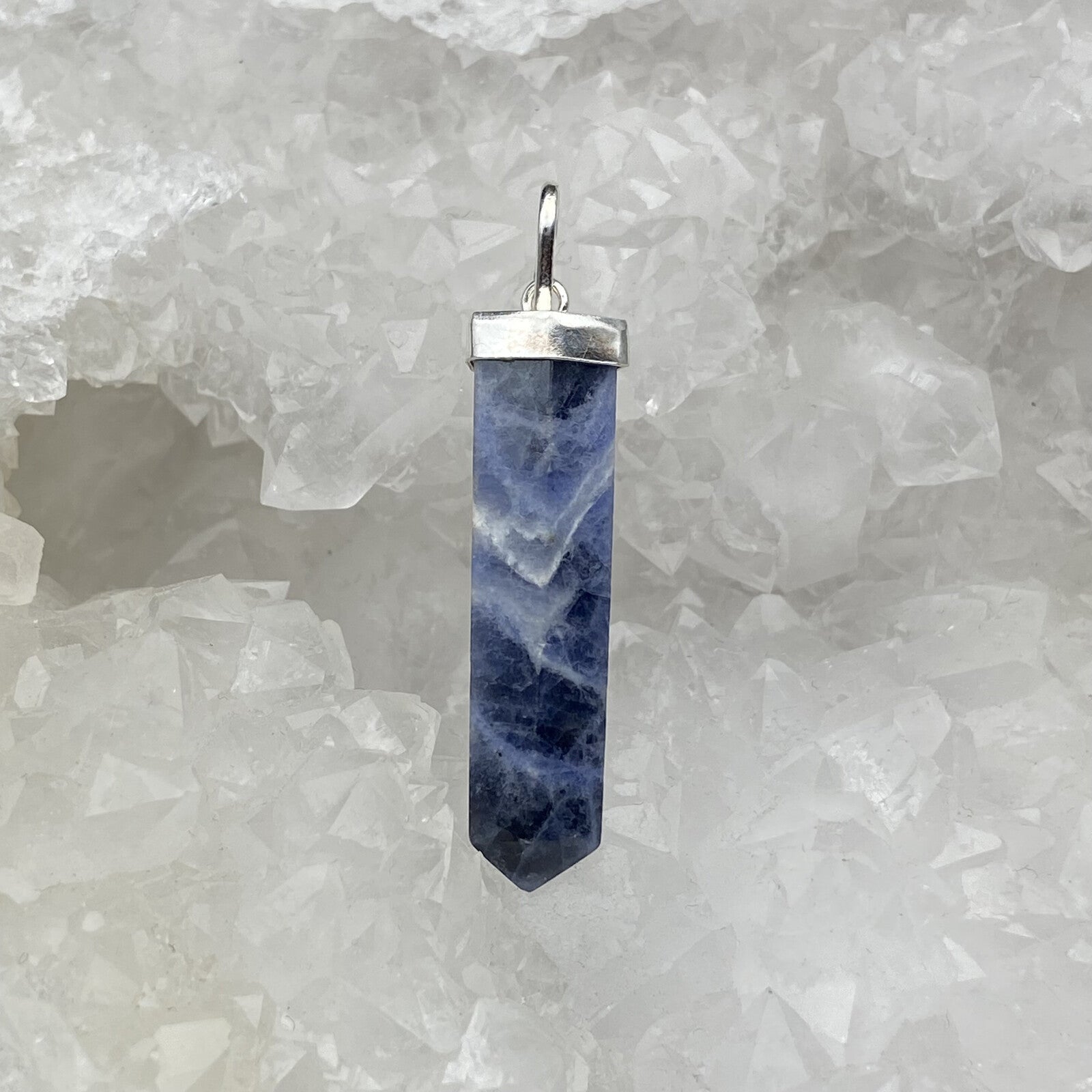 Pendentif Argent - Pointe Sodalite