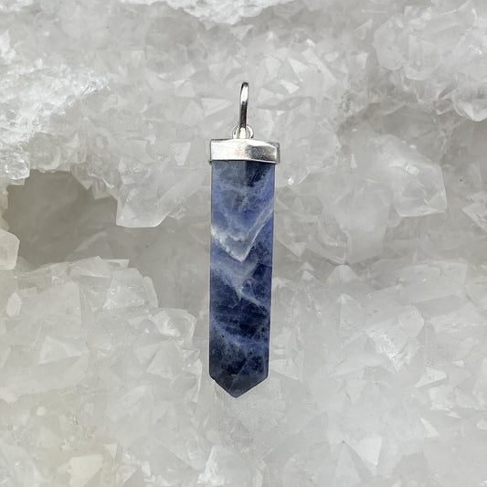 Pendentif Argent - Pointe Sodalite